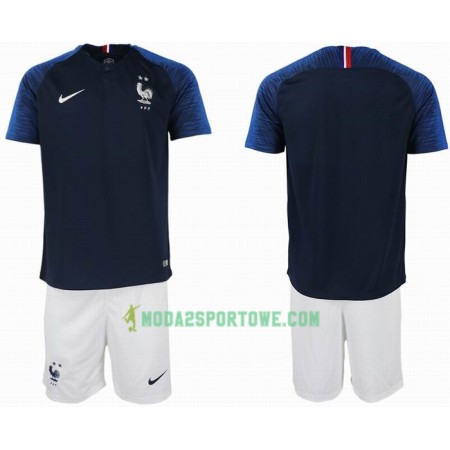 Koszulka Francja 2 star Dziecięcy Mistrzostwa Świata 2018 Domowe Stroje Piłkarskie